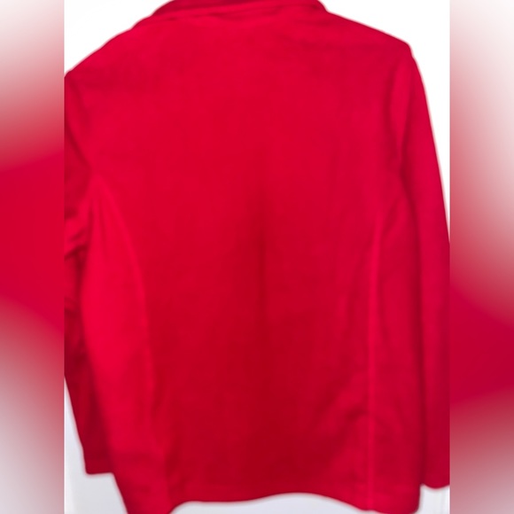 Brand New Women’s Lands’ End Red Half Zip Fleece Pullover, Size L / P - Picture 2 of 9